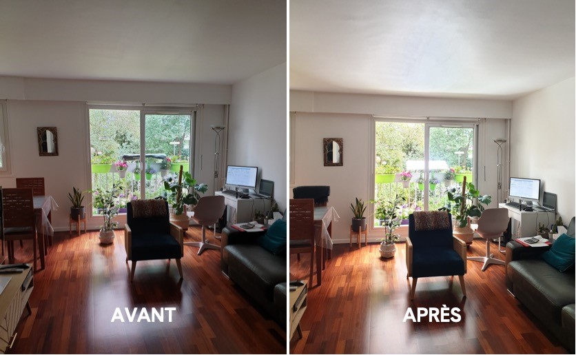 die Wirkung des Solar-Balkonreflektors im Wohnzimmer