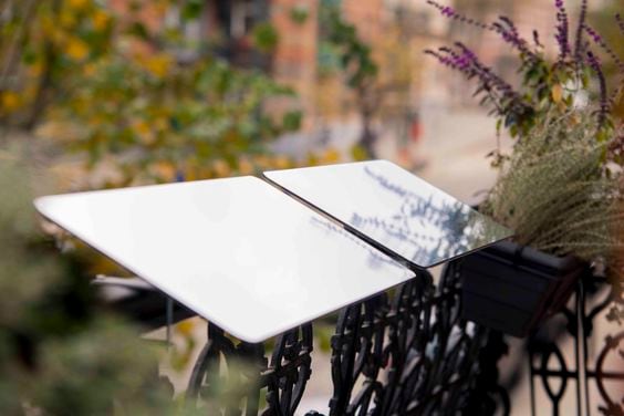 Two Espaciel Balcony Reflectors fitted to a railing