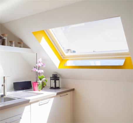 Espaciel Interior Reflector below a roof window