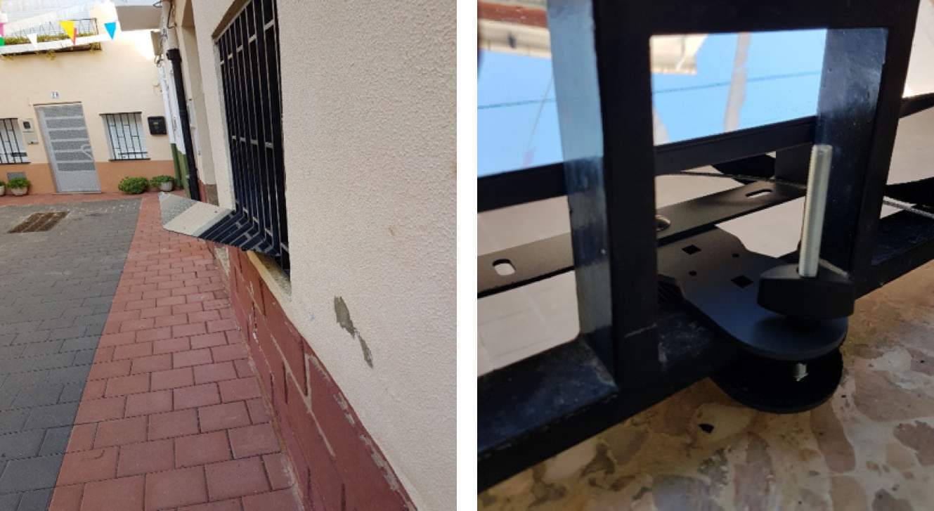 installation-du-reflecteur-balcon-avec-une-pose-grille-sur-une-maison-mitoyenne