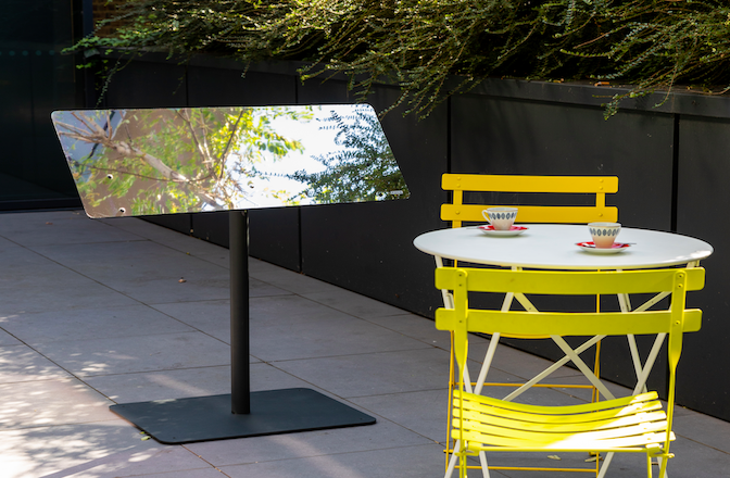 Réflecteur jardin au soleil