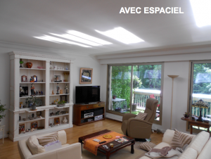 appartement lumineux avec réflecteurs de lumière