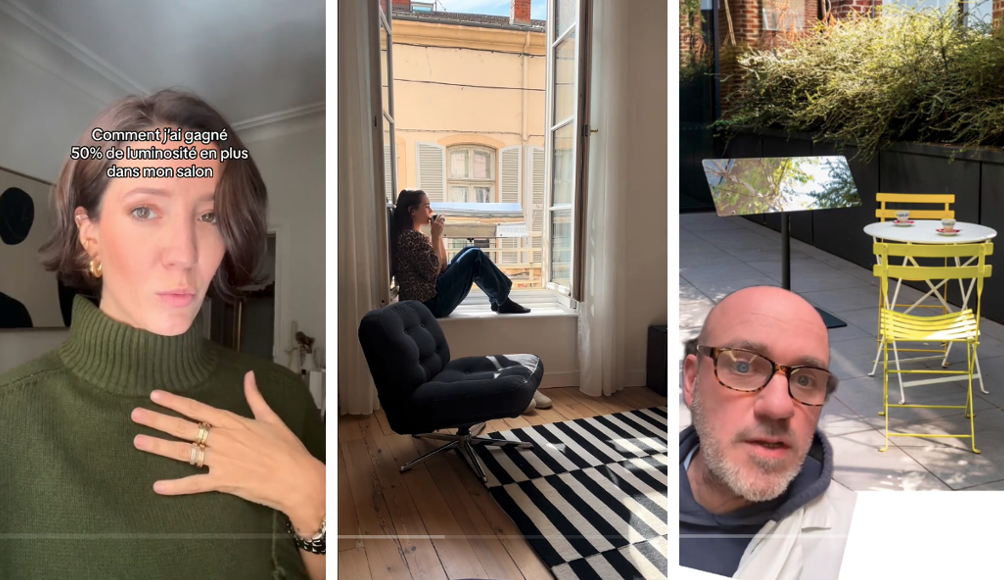 Capture d'écran des vidéos Espaciel de Victoria Gasperi, Chloé Lefleur et Nicolas Trüb sur Instagram et Tiktok